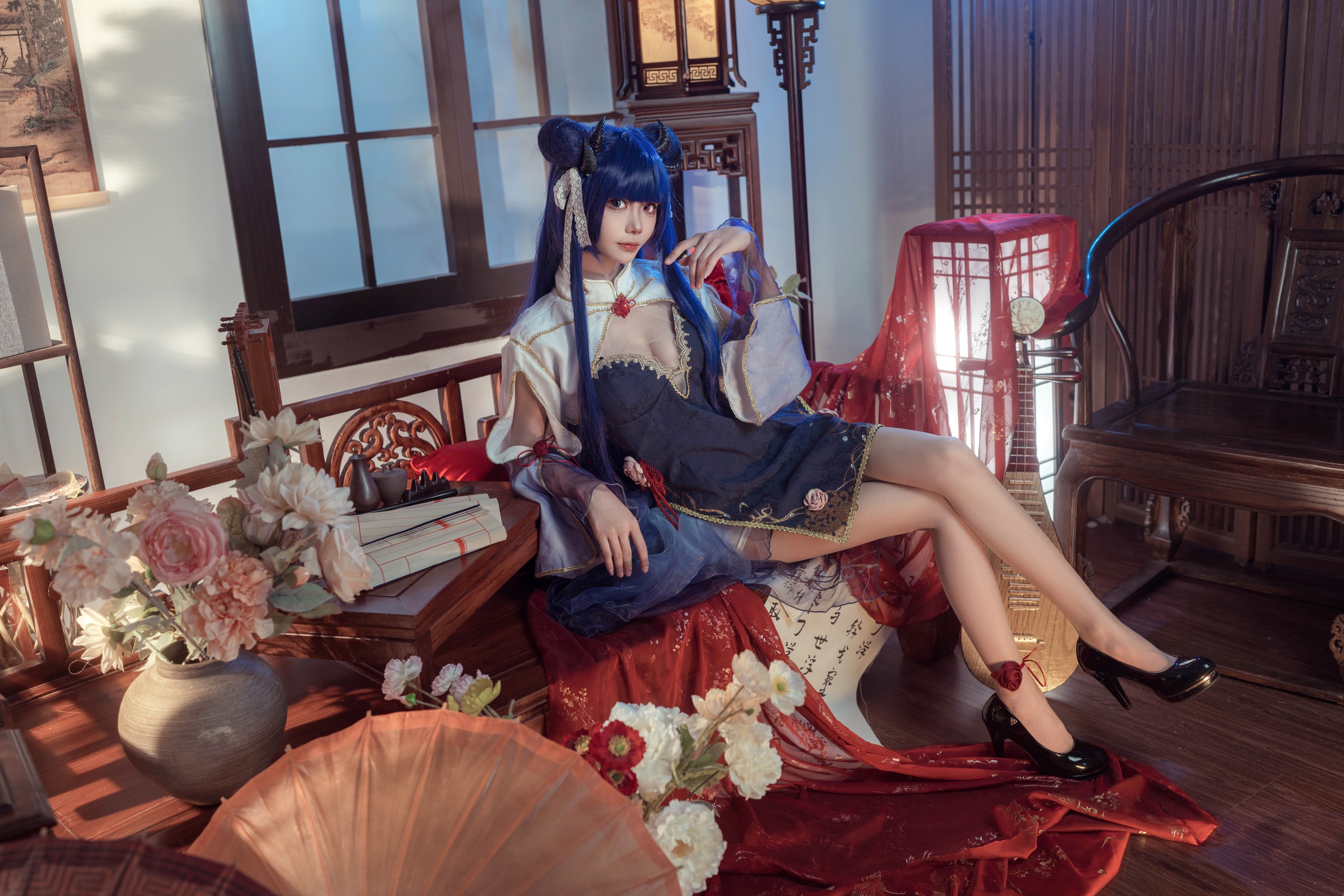 图片[1]-艾西Aiwest – NO.006 伊吹新年旗袍[35P]-XikXak